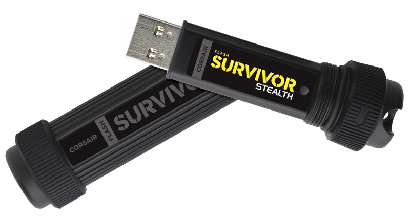 USB 3.0 Corsair Flash Survivor Stealth 16GB Flash Drive (CMFSS3B-16GB) _1118KT